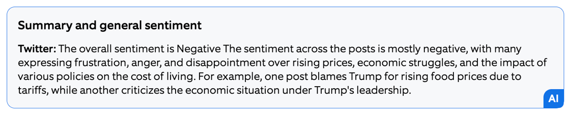 Rising prices AI summary - Twitter