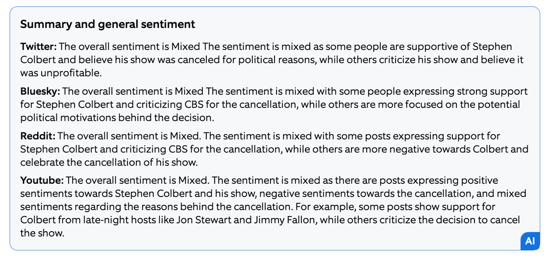 colbert sentiment analysis